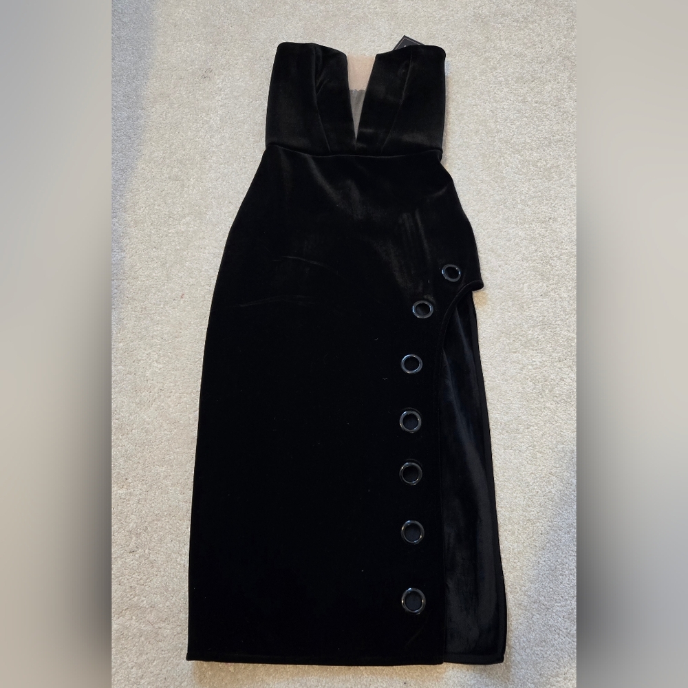 Elegant Black Velvet Dress